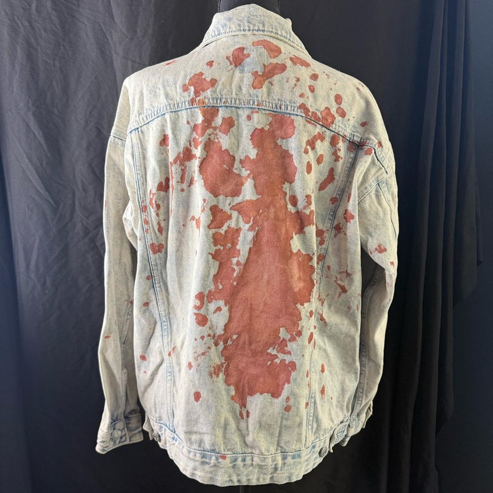 Wild Fable Denim Jacket with Red Accents